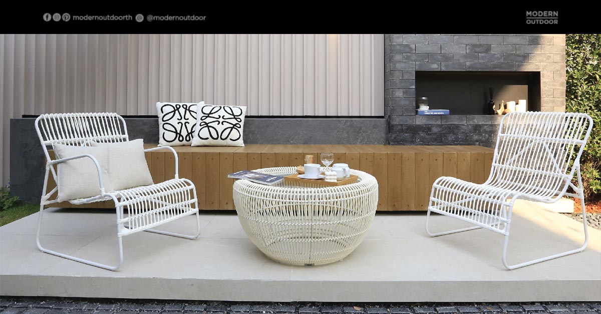 เฟอร์นิเจอร์กลางแจ้งที่ใช้วัสดุทำจาก หวายเทียม | outdoor furniture