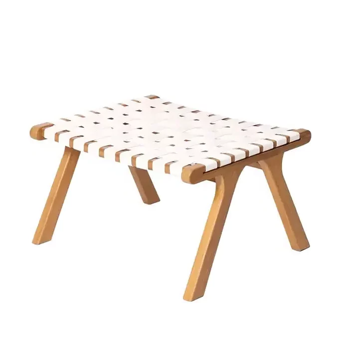 เก้าอี้ กลางแจ้ง New Relax Ottoman Teakwood (Ver.Webbing Rope)