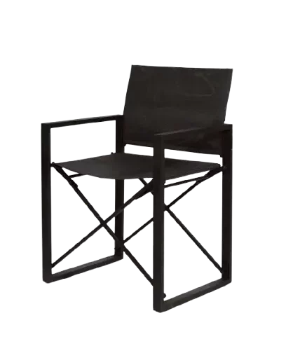 เก้าอี้ กลางแจ้ง พับได้ parc director chair Aluminum in black color