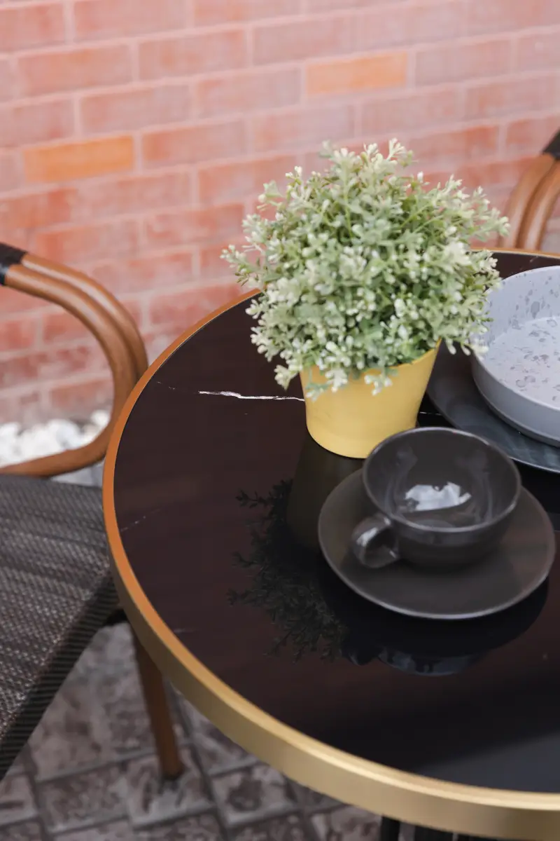 โต๊ะ นั่งเล่น Woven Bistro Round Table - Image 8