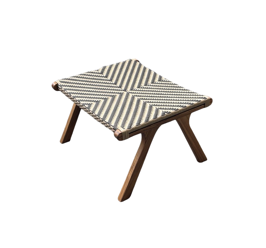 เก้าอี้ กลางแจ้ง Relax Ottoman chair Herringbone – Teakwood